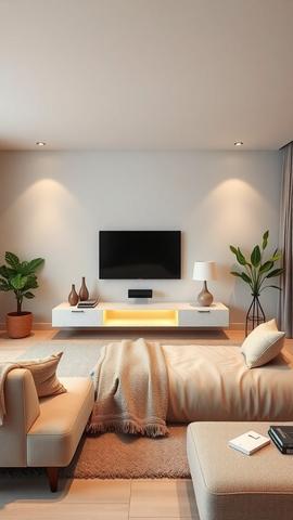 Television in a modern living room